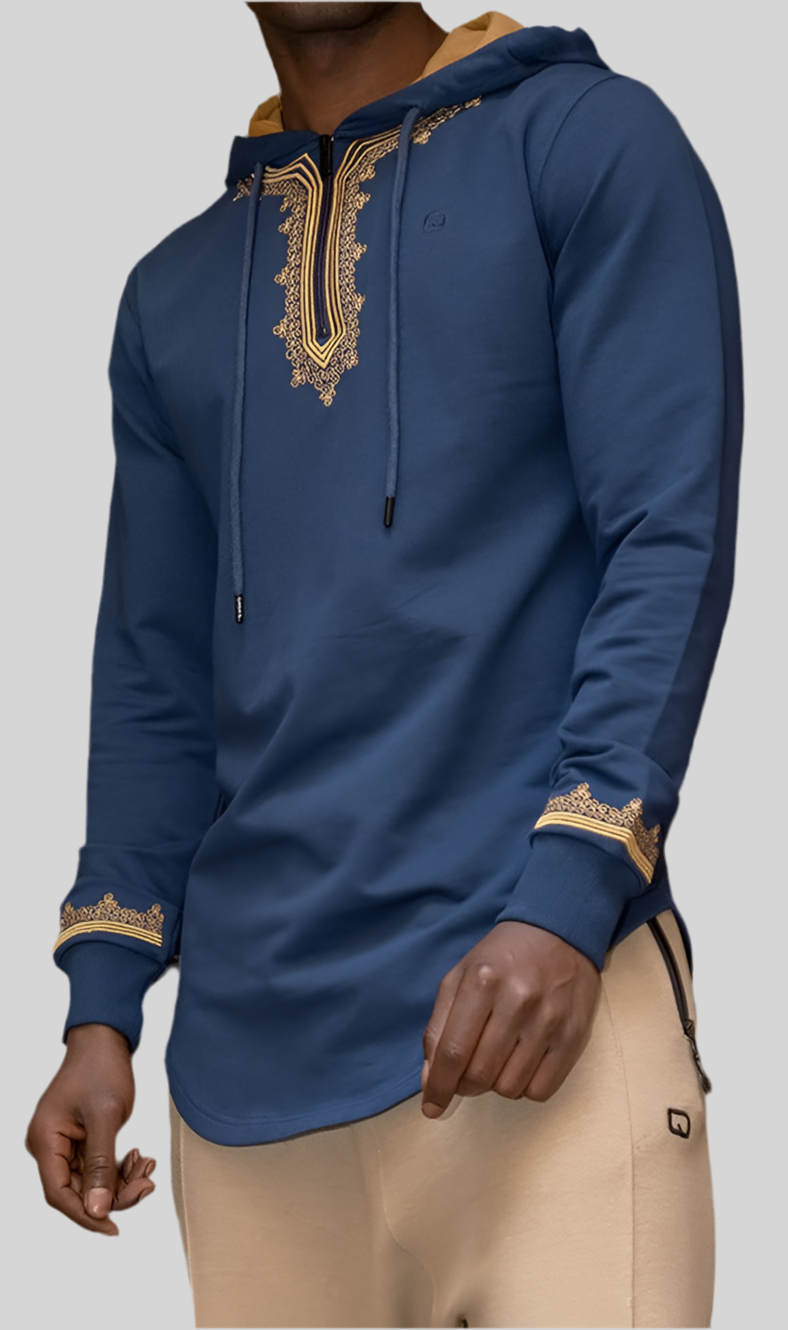 Longline Moroccan Pattern Hoodie – Halal Modestwear | Etniz
