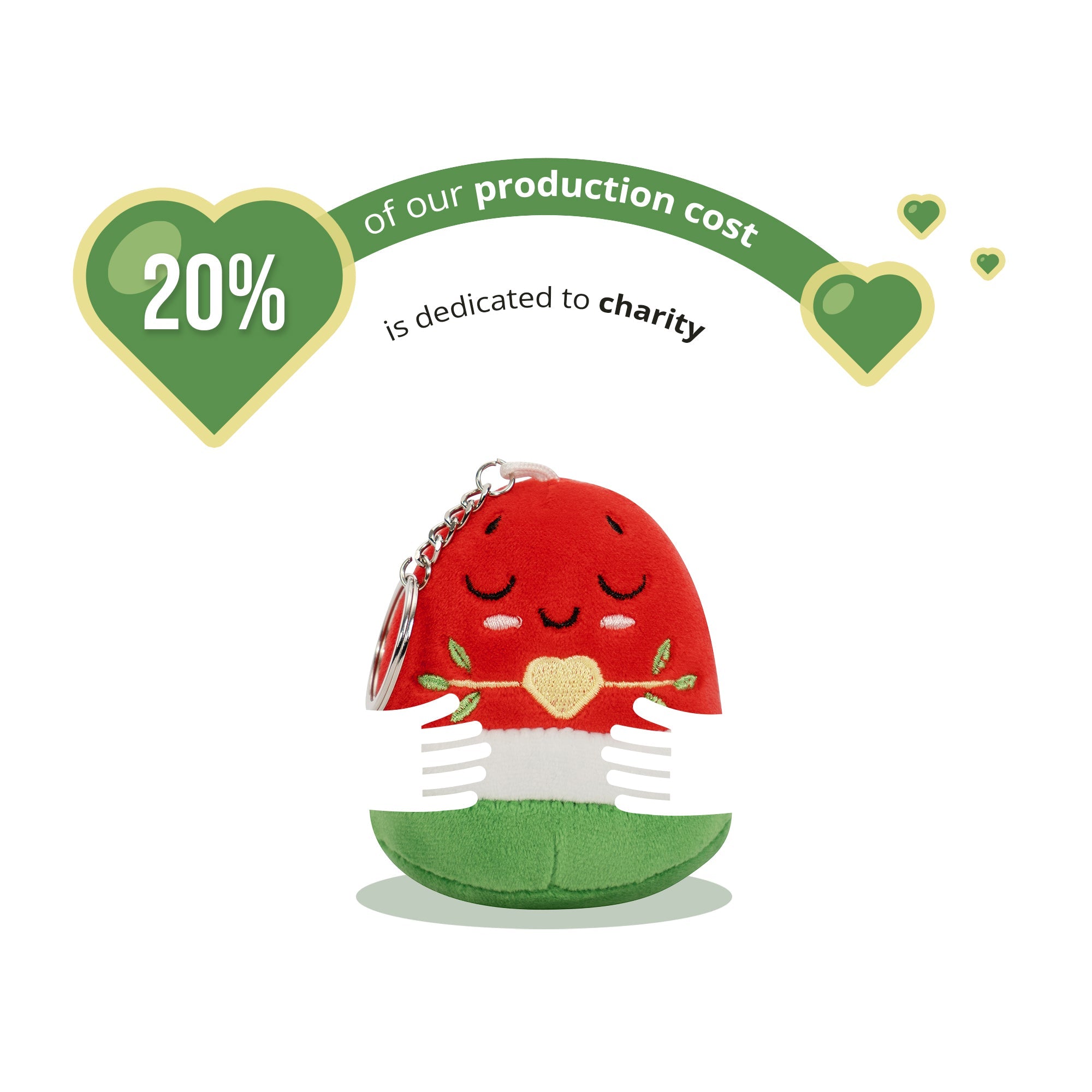 Watermelon Keyring - 8cm Soft Adorable Fruit Plush Muslim Doll | A beautiful Ramadan and Eid gift for loved ones