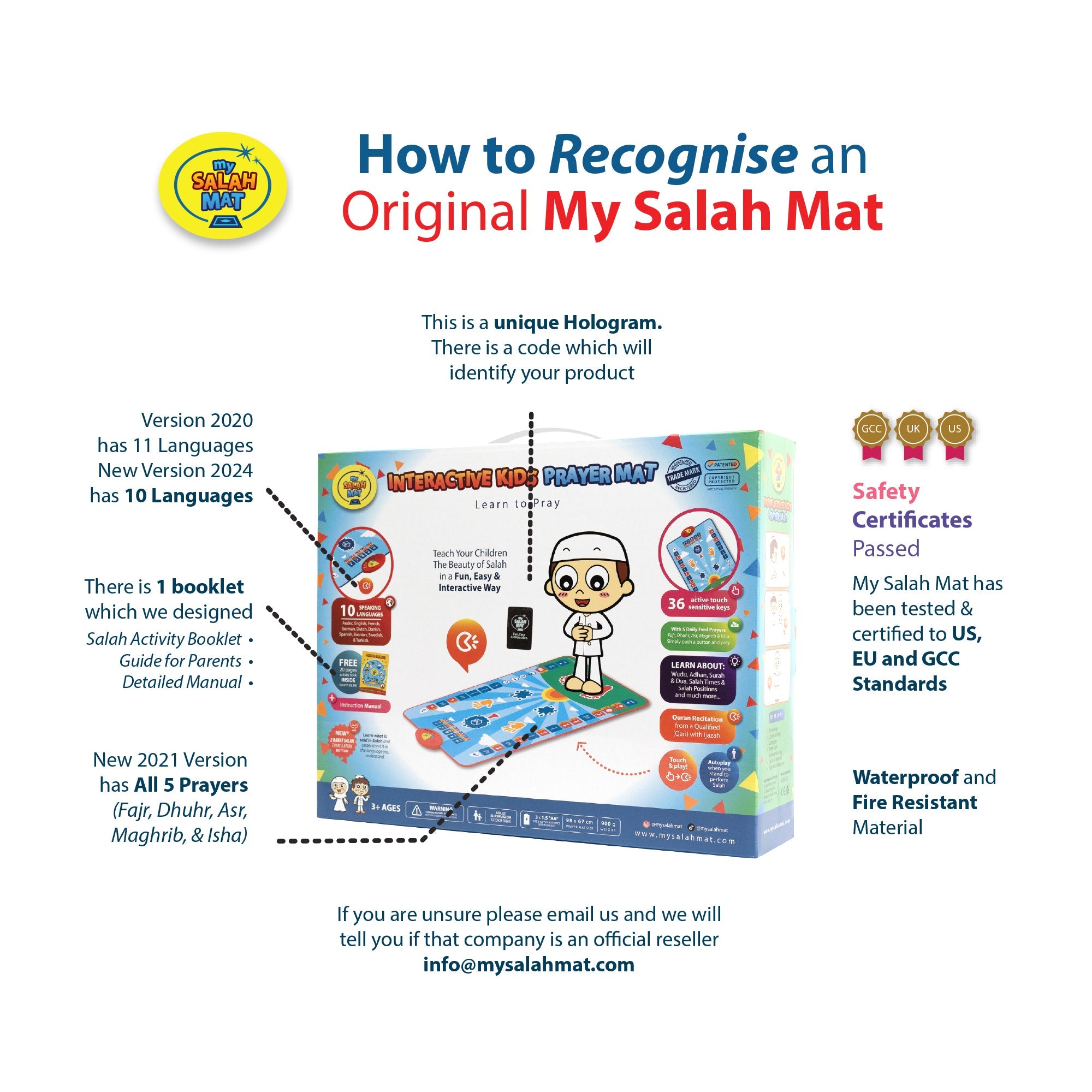 Smart Interactive Kids Prayer Mat | Now with Salah Translation | A beautiful Ramadan and Eid gift for loved ones