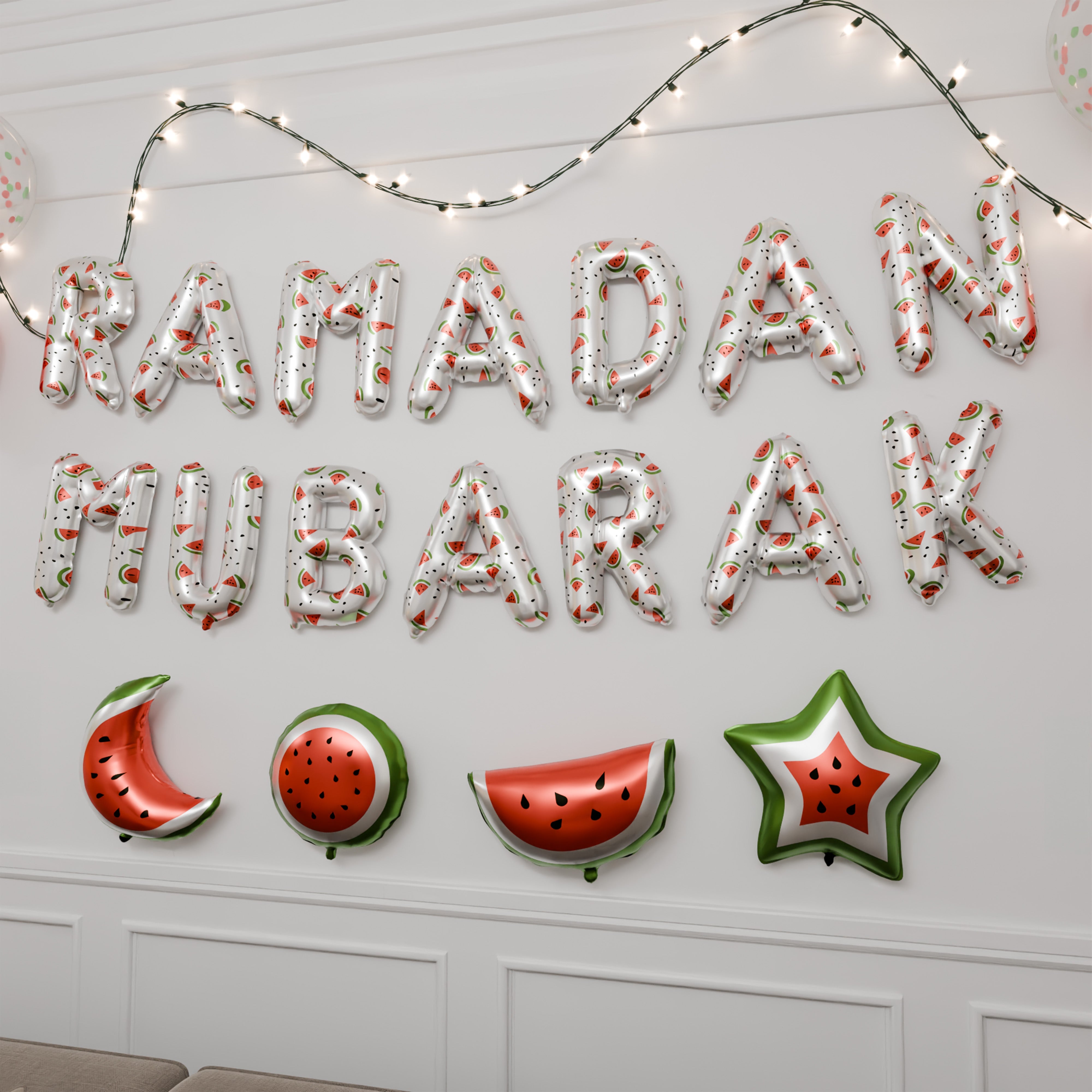 White Ramadan Mubarak Palestine Themed Decoration Gift Set | 5 Items