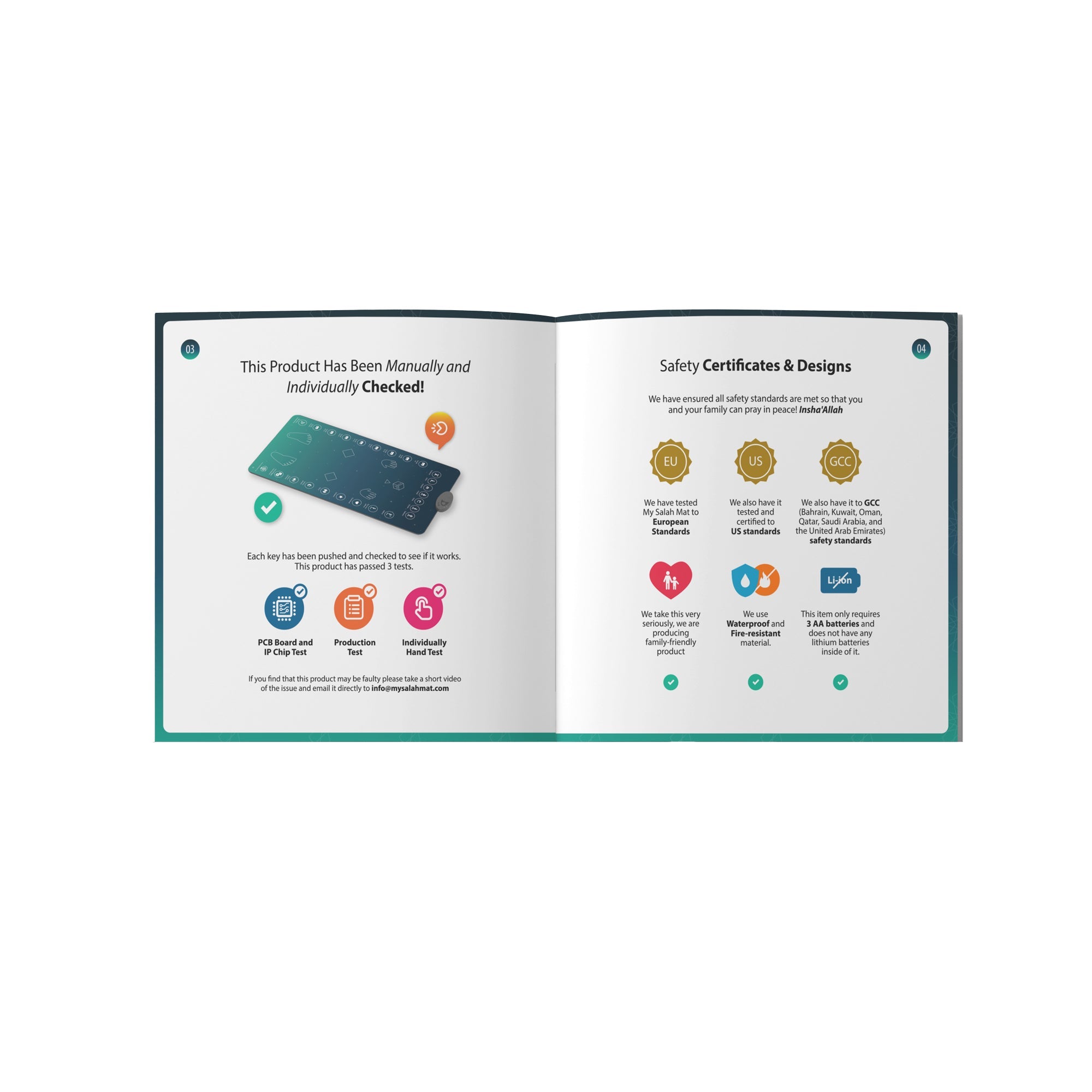 Smart Interactive Adult/Revert Prayer Mat | Original Version | A beautiful Ramadan and Eid gift for loved ones