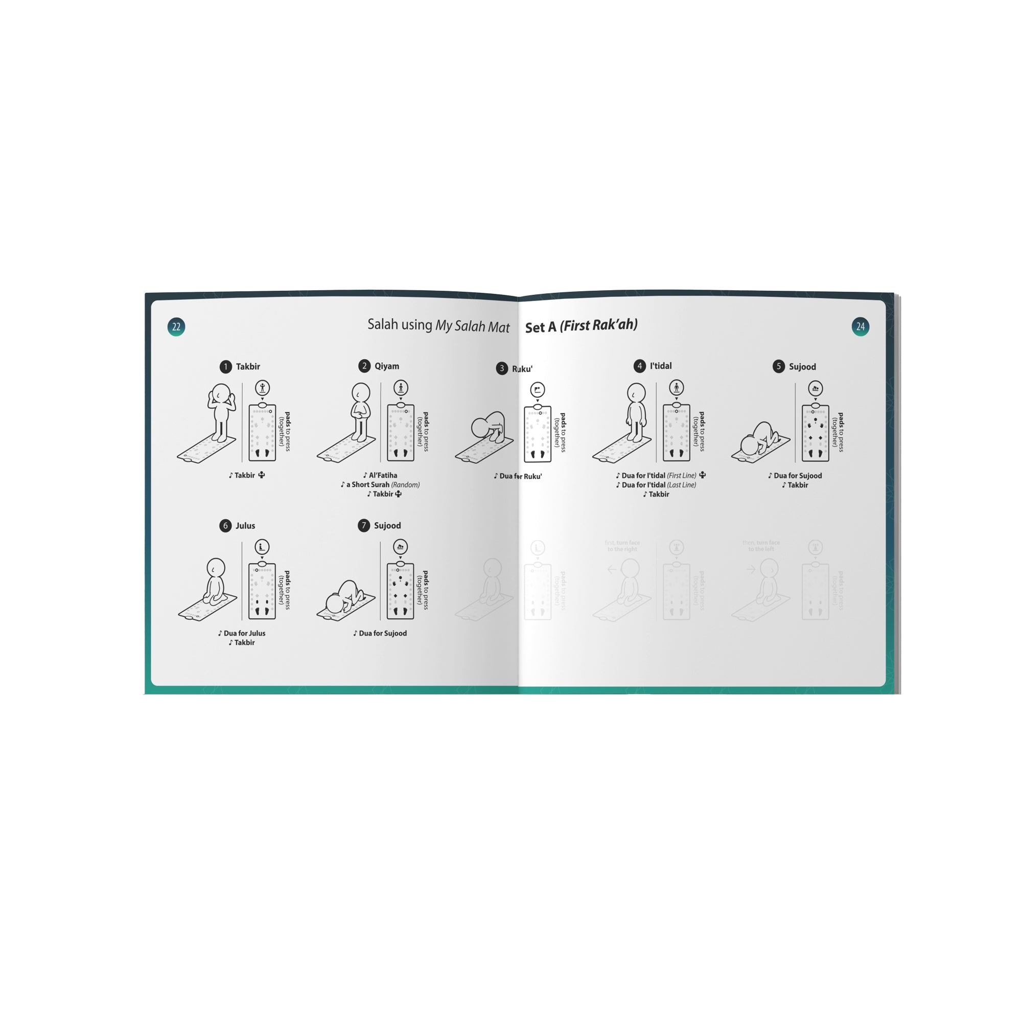 Smart Interactive Adult/Revert Prayer Mat | Original Version | A beautiful Ramadan and Eid gift for loved ones