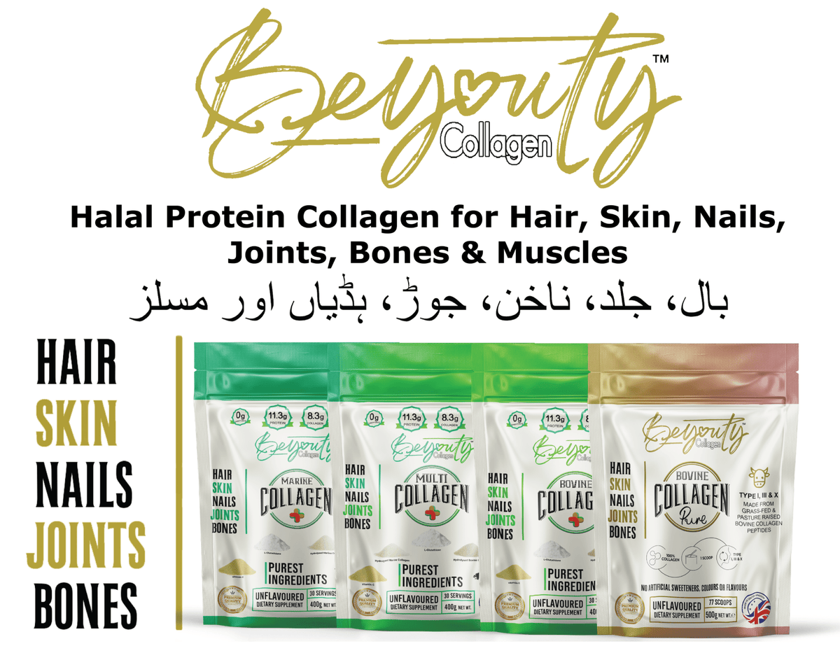 Pure Hydrolysed Bovine Collagen Peptides TYPE I, III & X - 500g