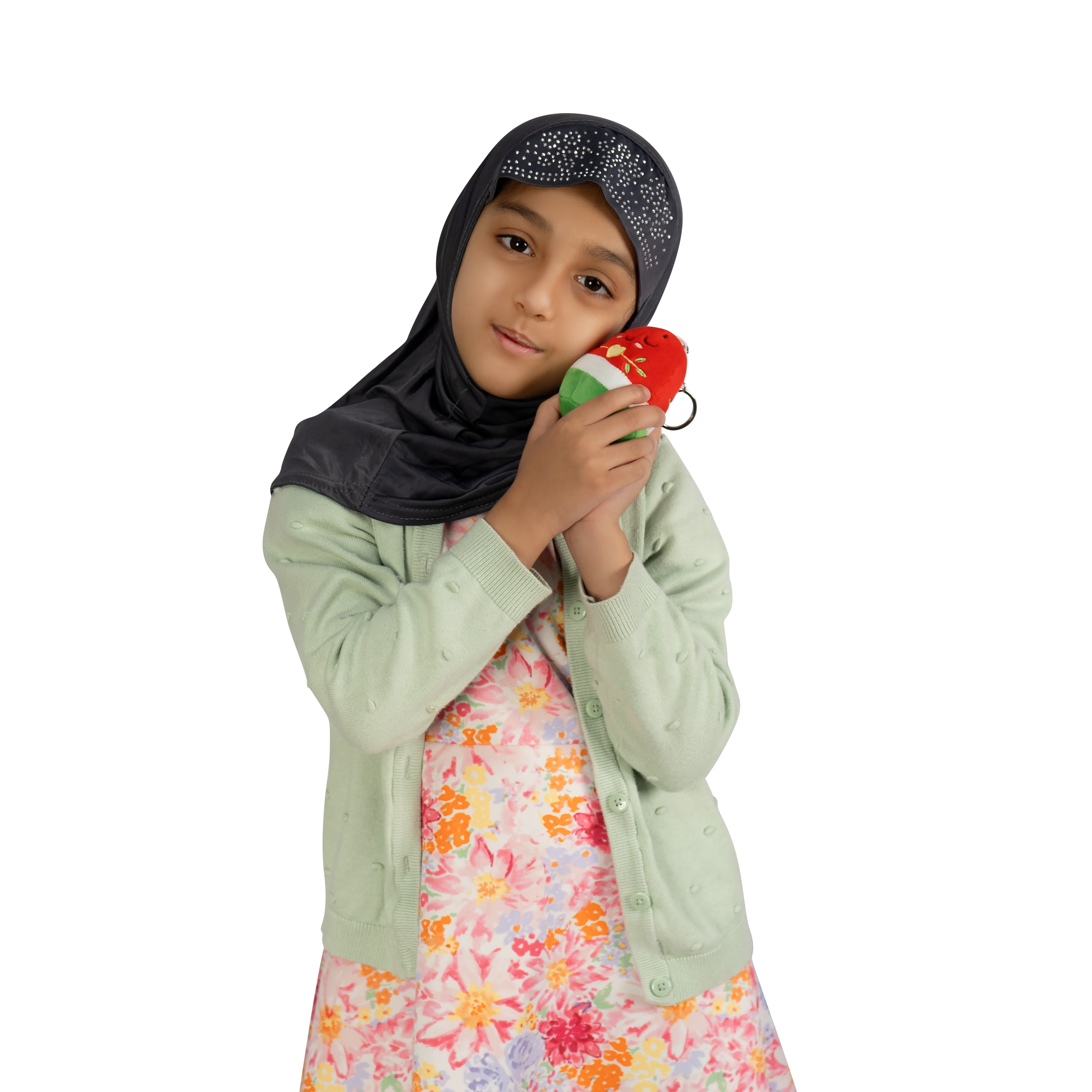 Watermelon Keyring - 8cm Soft Adorable Fruit Plush Muslim Doll | A beautiful Ramadan and Eid gift for loved ones