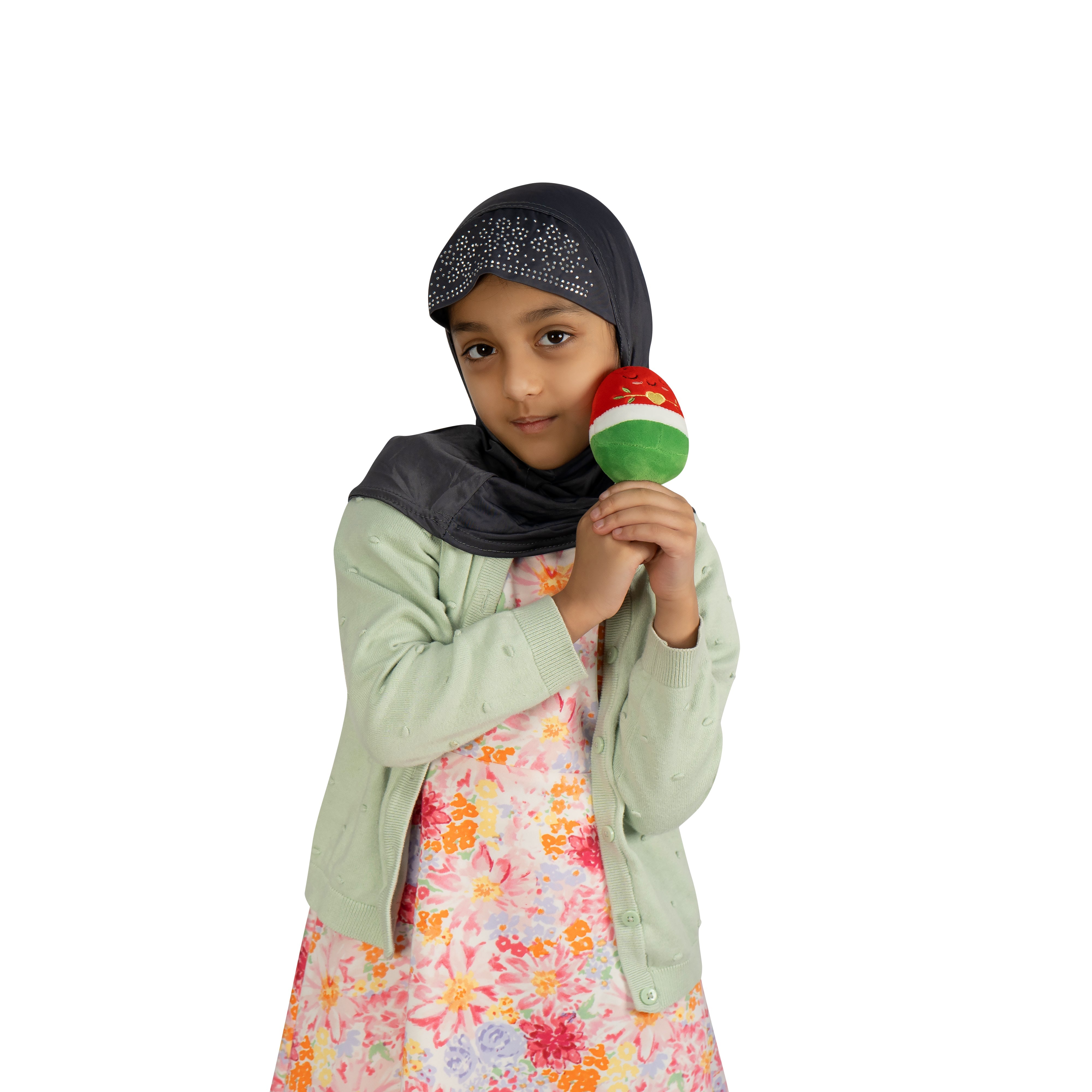Watermelon Keyring - 8cm Soft Adorable Fruit Plush Muslim Doll | A beautiful Ramadan and Eid gift for loved ones