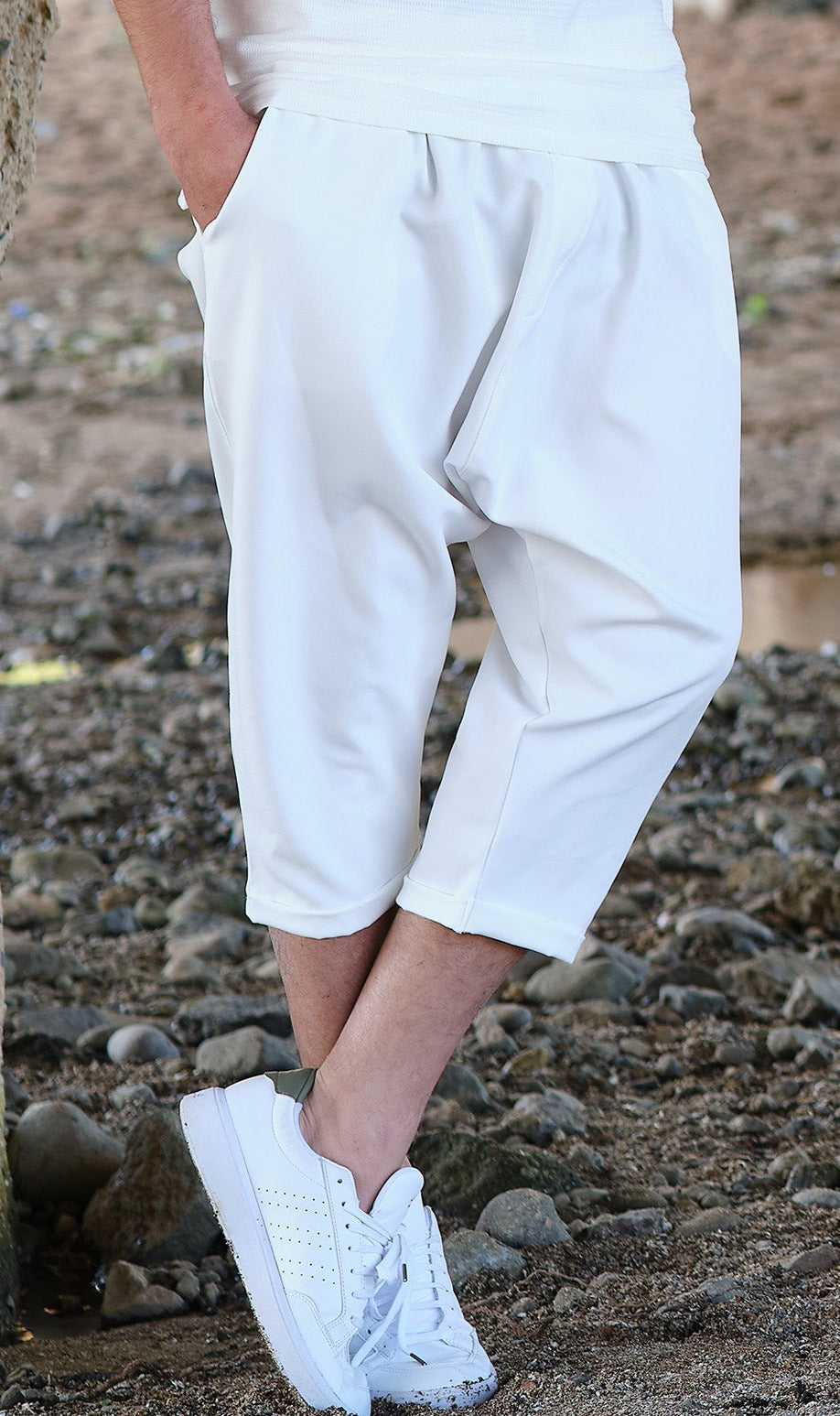 QL Relaxed Shorts Bermuda AZUR S24 in Cream