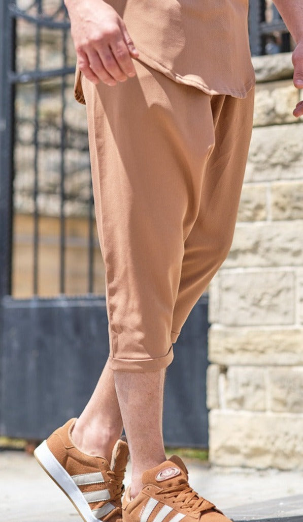 QL Relaxed Shorts Bermuda AZUR S24 in Dark Camel