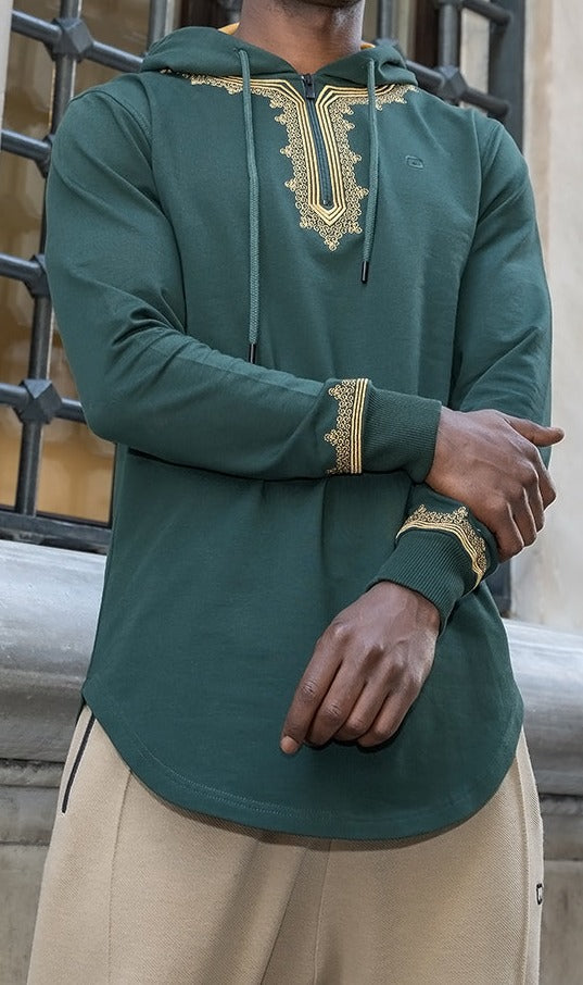 Longline Moroccan Pattern Hoodie – Halal Modestwear | Etniz