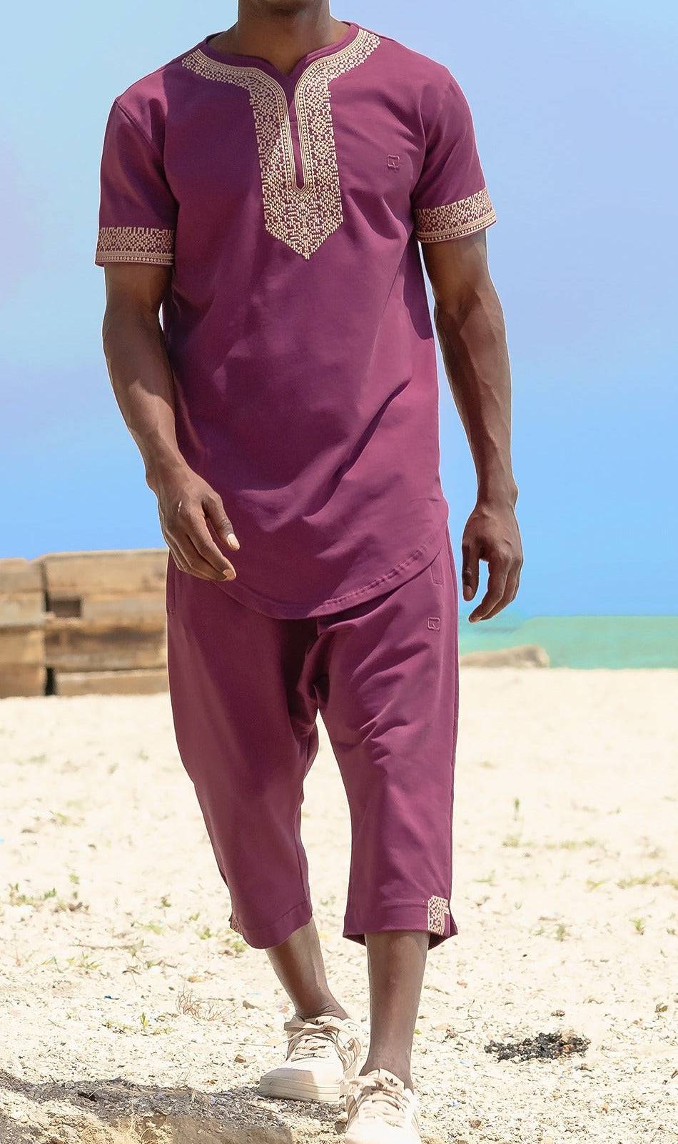 QABA’IL Etniz Set AWQAS in Burgundy