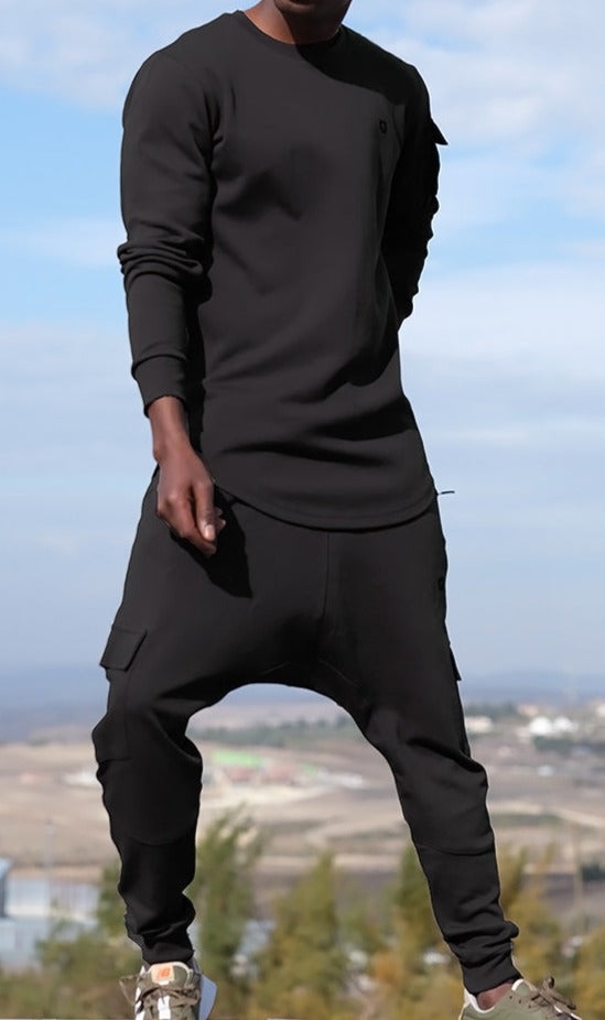 QL Sniper Set Cargo Joggers and Longline Top