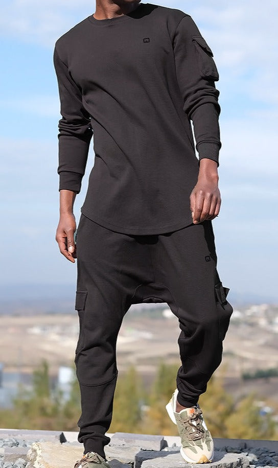 QL Sniper Set Cargo Joggers and Longline Top