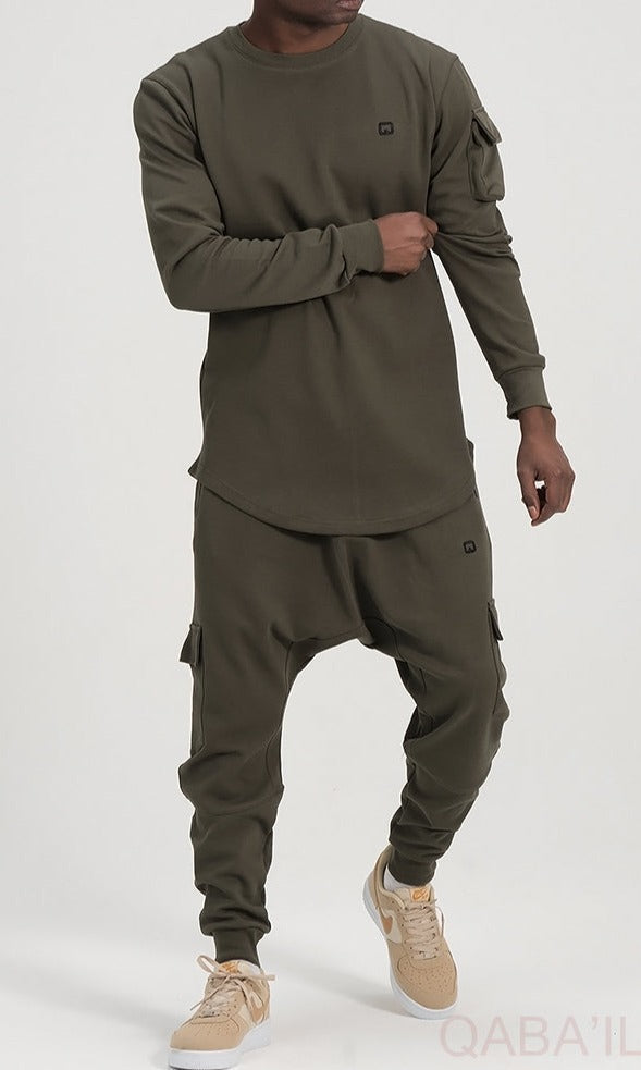 QL Sniper Set Cargo Joggers and Longline Top