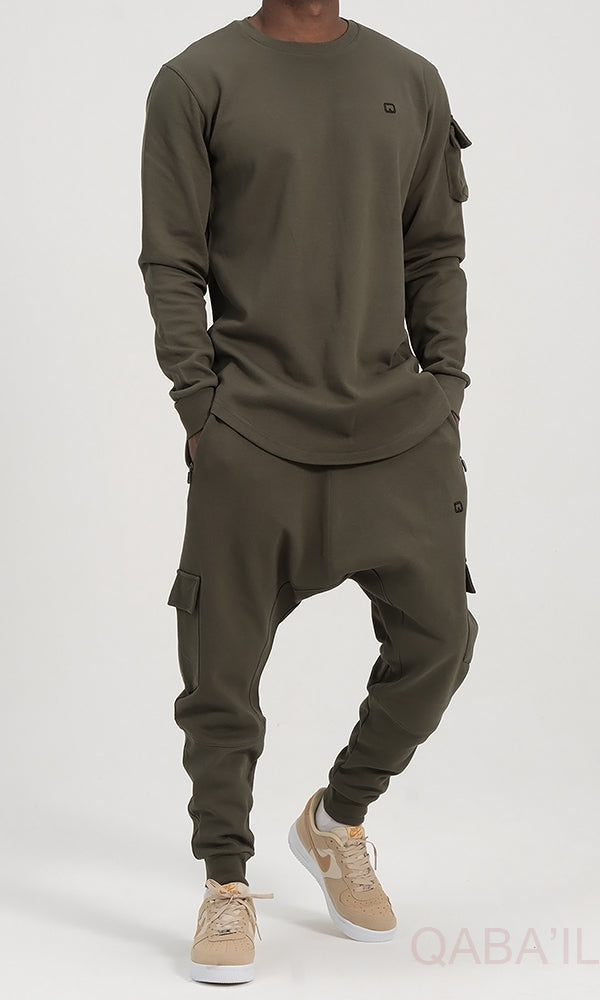 QL Sniper Set Cargo Joggers and Longline Top