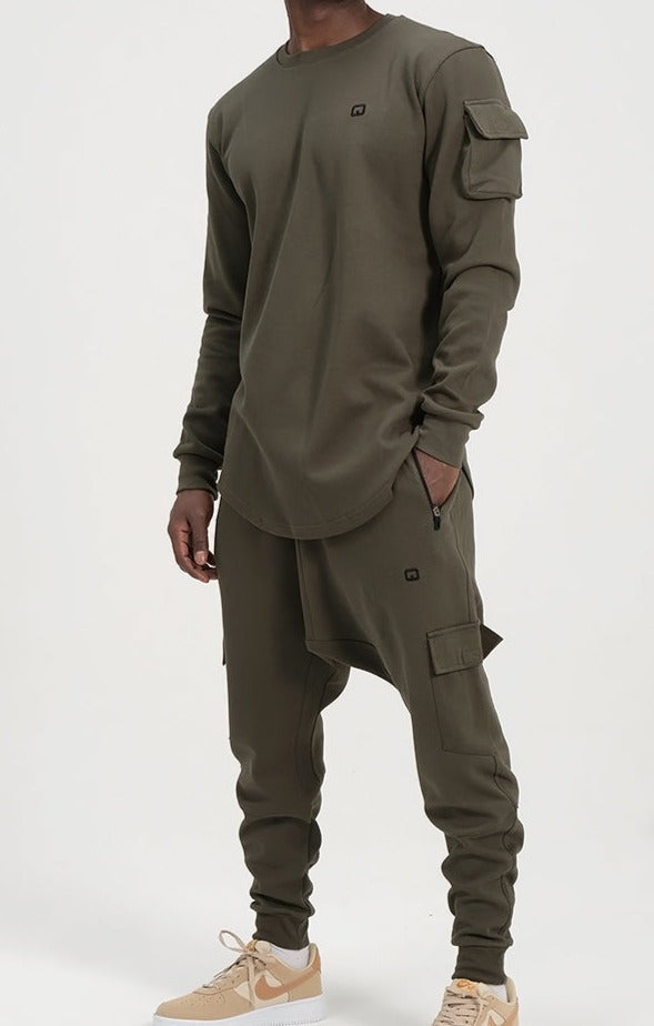 QL Sniper Set Cargo Joggers and Longline Top