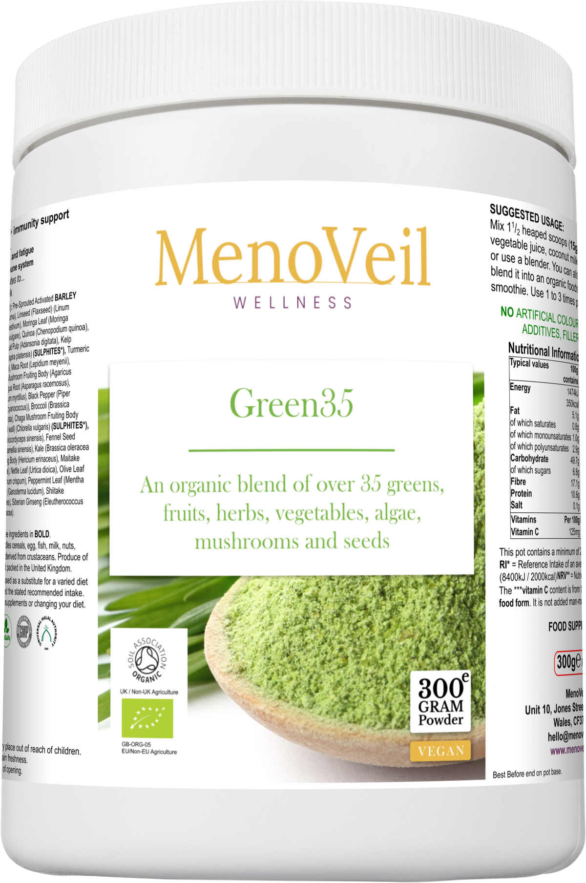 MenoVeil Green35 | 35 Superfood Greens Powder