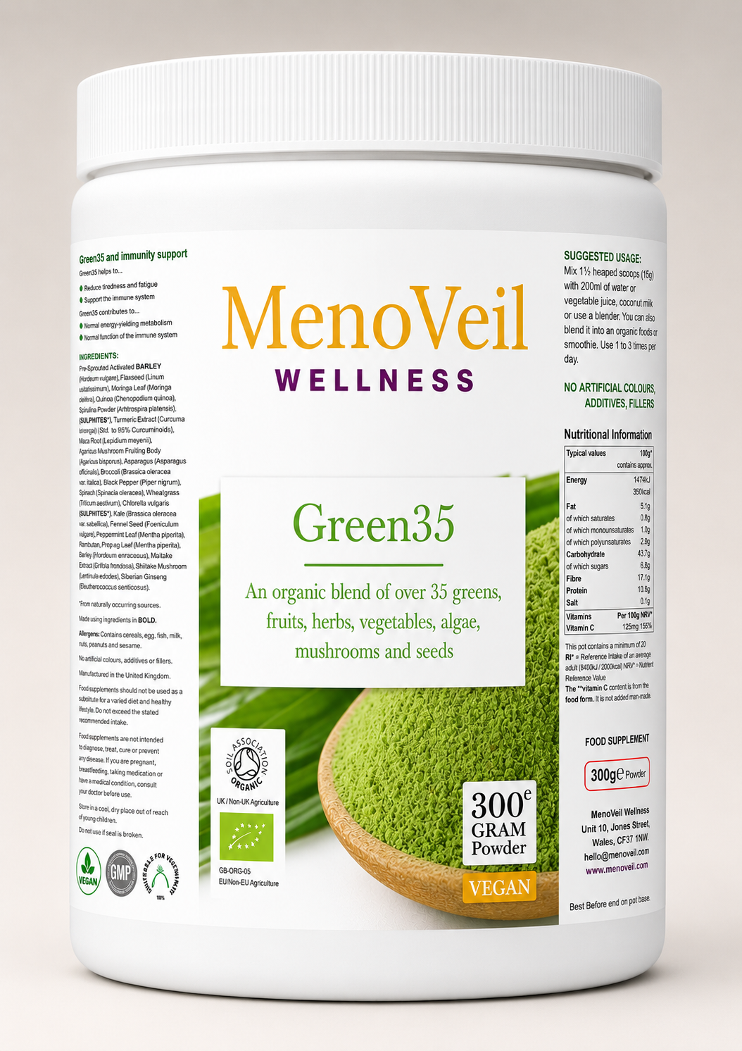 MenoVeil Green35 | 35 Superfood Greens Powder