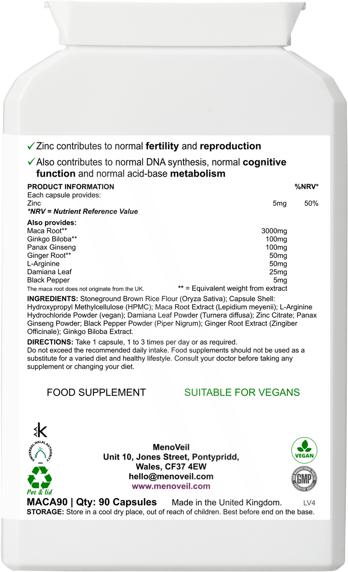 MenoVeil Maca Vitality Complex
