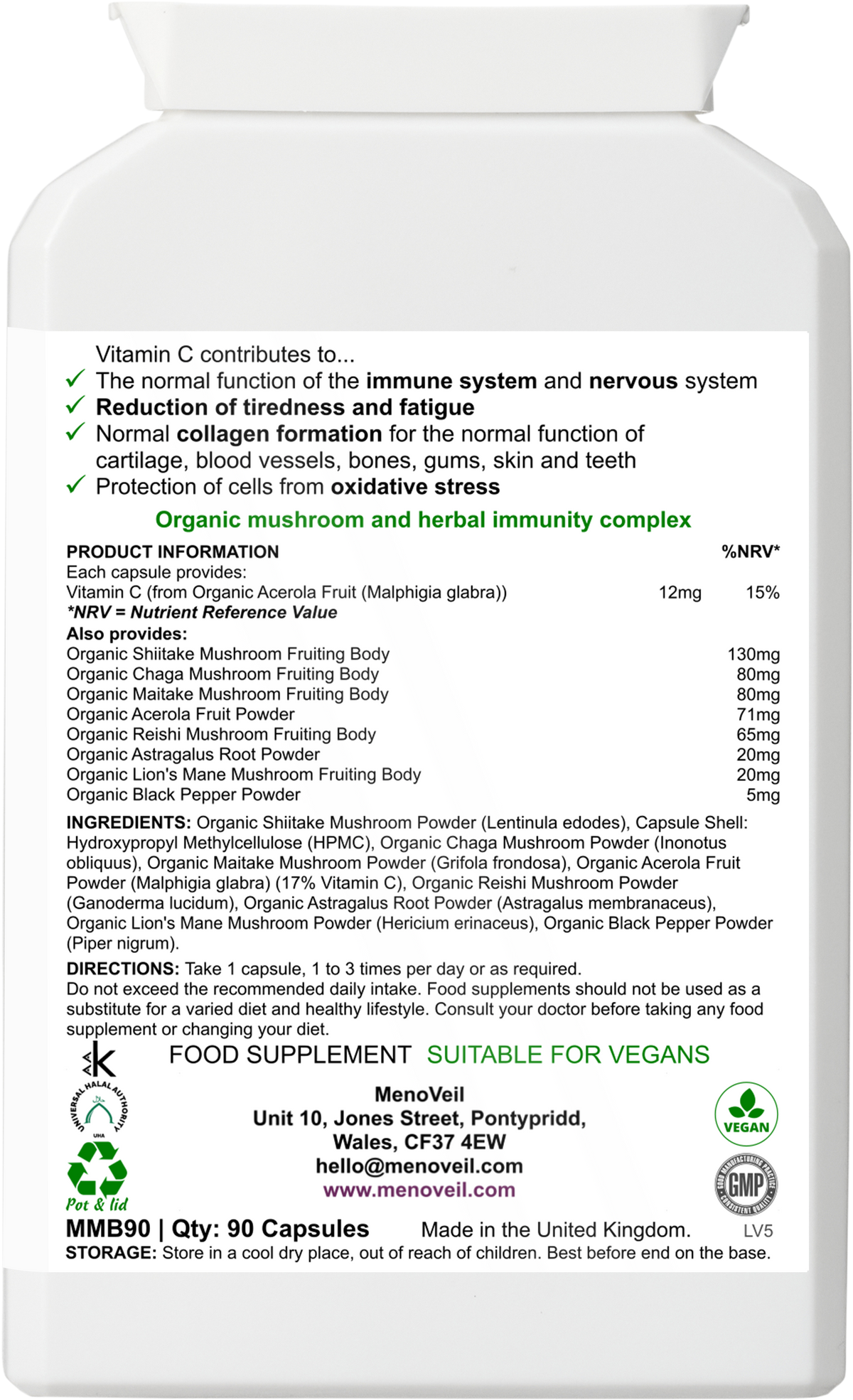 MenoVeil Organic Mushroom Complex