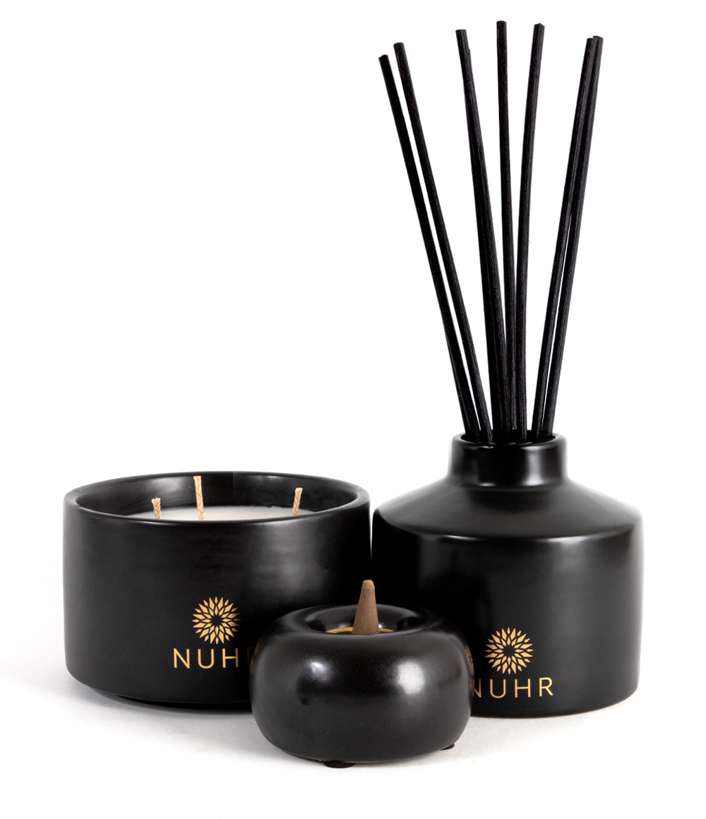 3 Wick Ceramic Candle - Miraj in Black or White Vessel