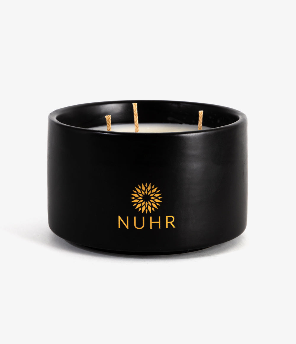 3 Wick Ceramic Candle - Dubai in Black or White