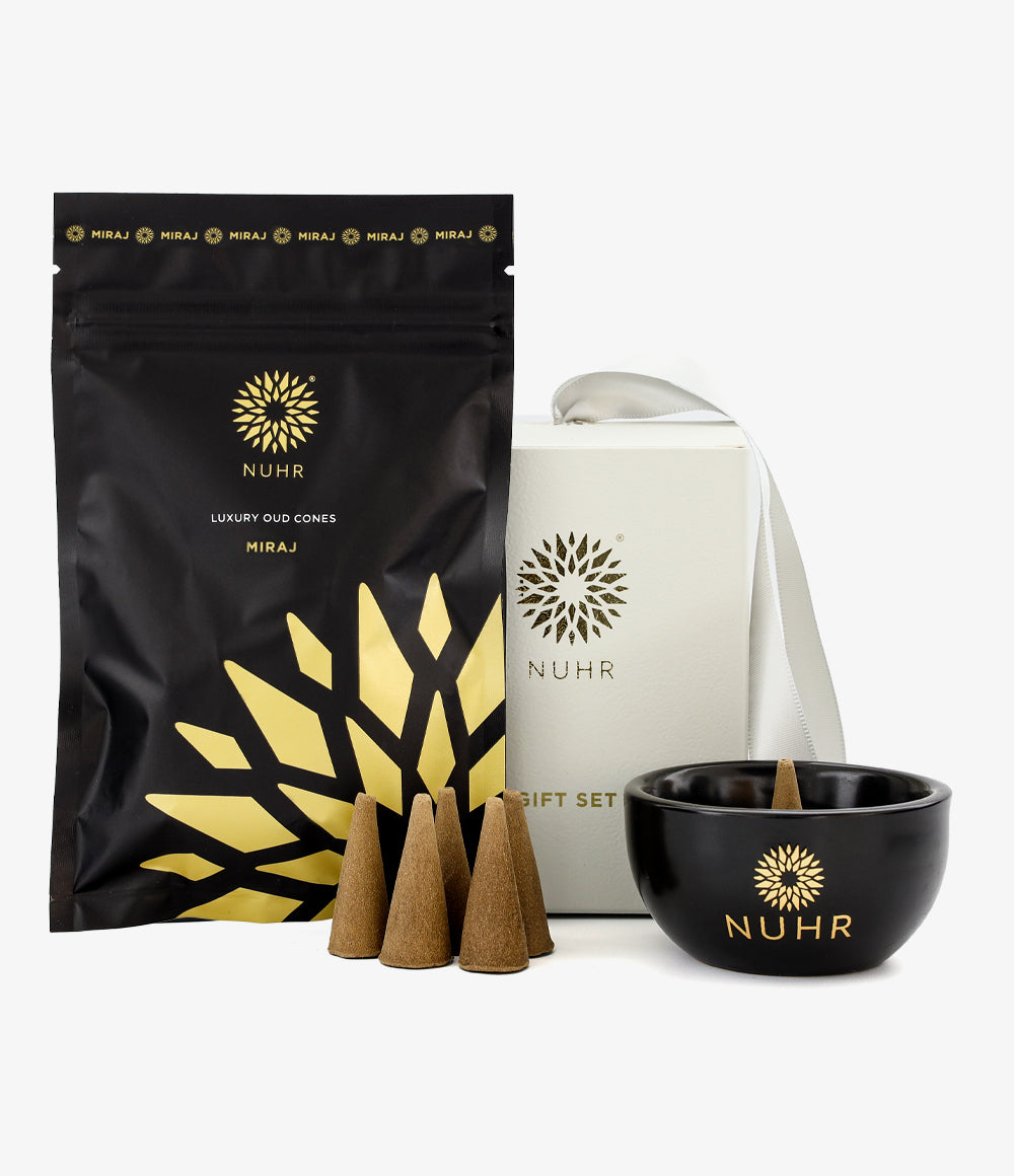 Incense Cones and Cone Burner Gift Set - Miraj