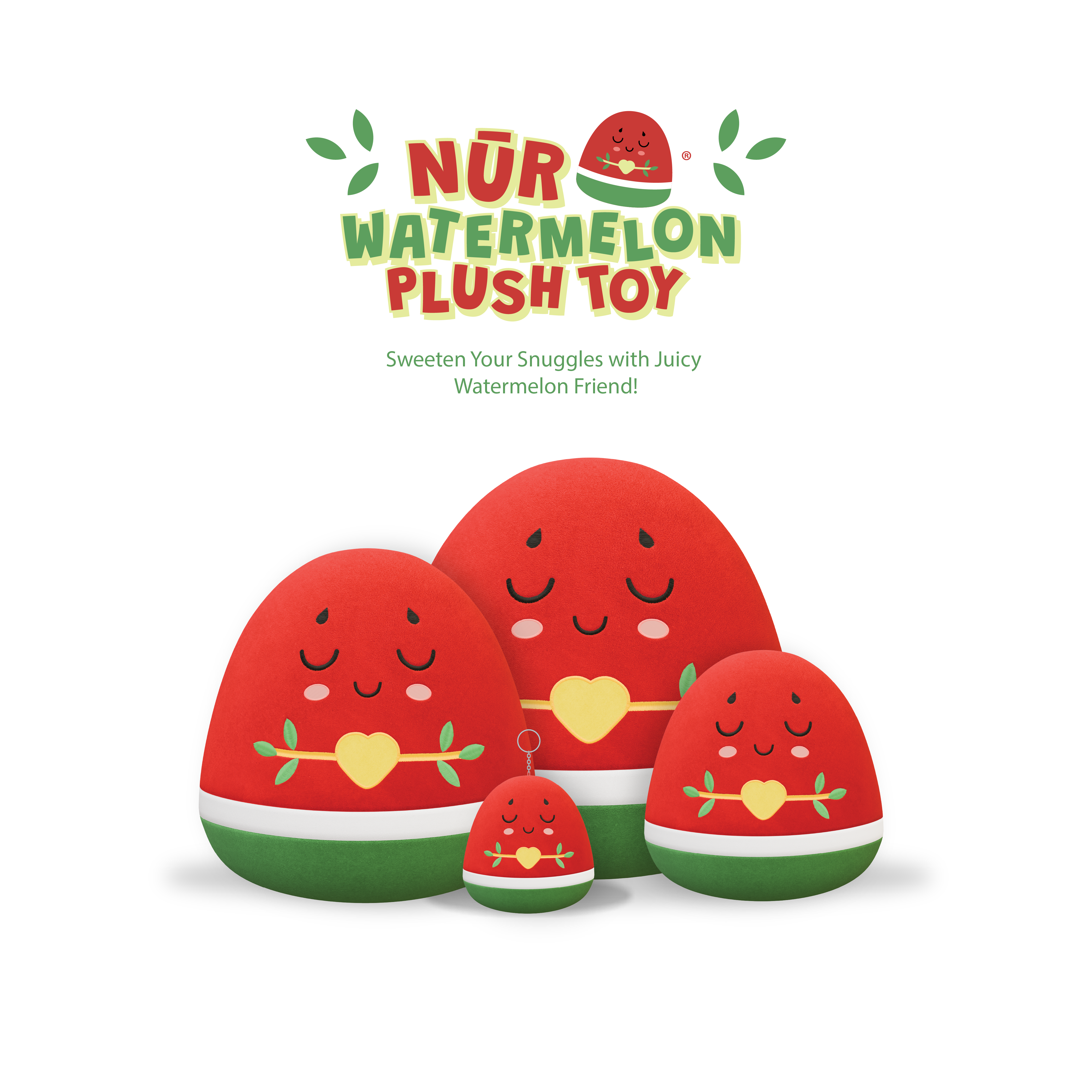 Watermelon Plushie - 30cm Soft Cuddly Pillow Adorable Fruit Plush Muslim Doll | Ramadan & Eid Gift