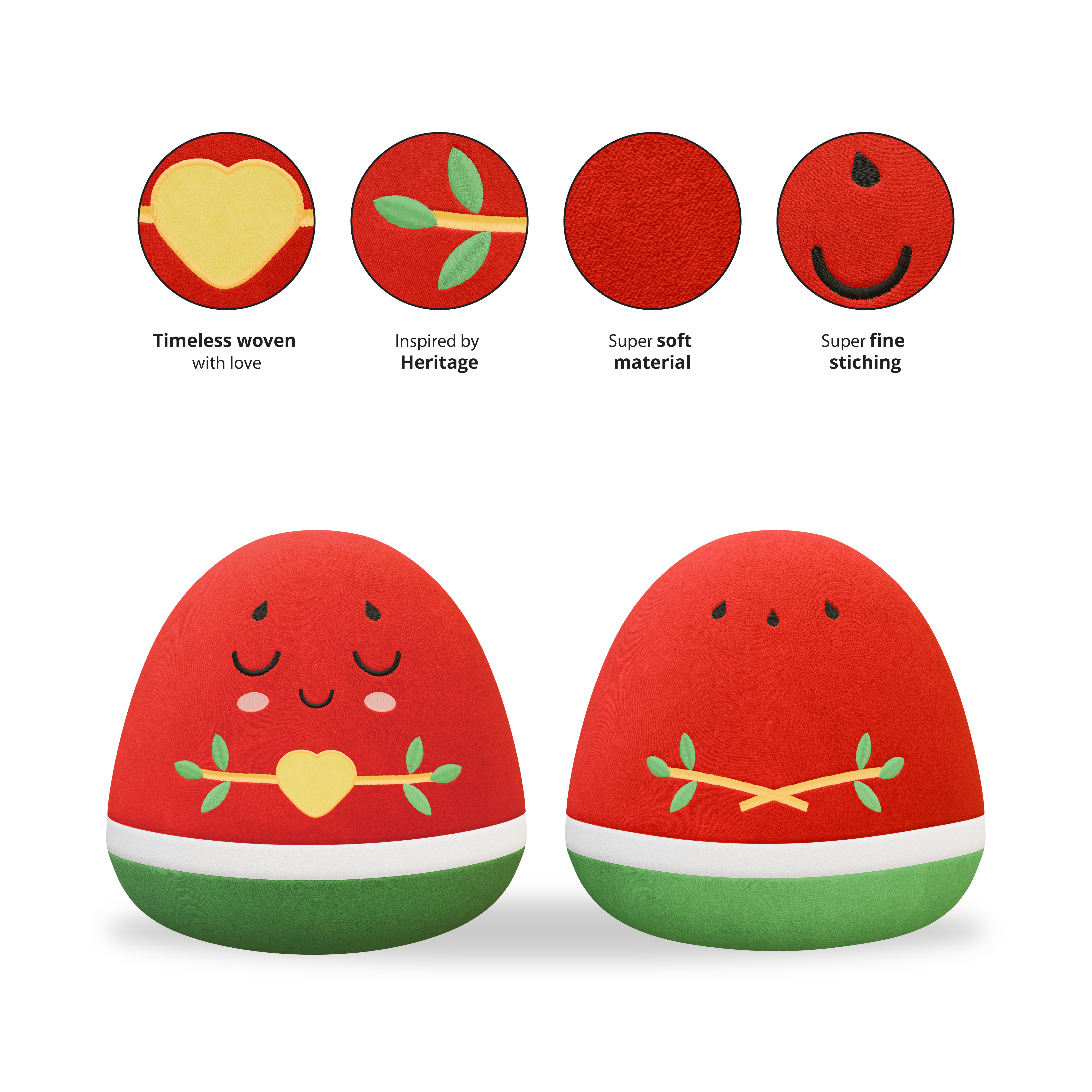 Pack of 5 Watermelon Plushie - 30cm Soft Cuddly Pillow Adorable Fruit Plush Muslim Doll [SPECIAL DEAL] | A beautiful Ramadan & Eid Gift for Loved Ones