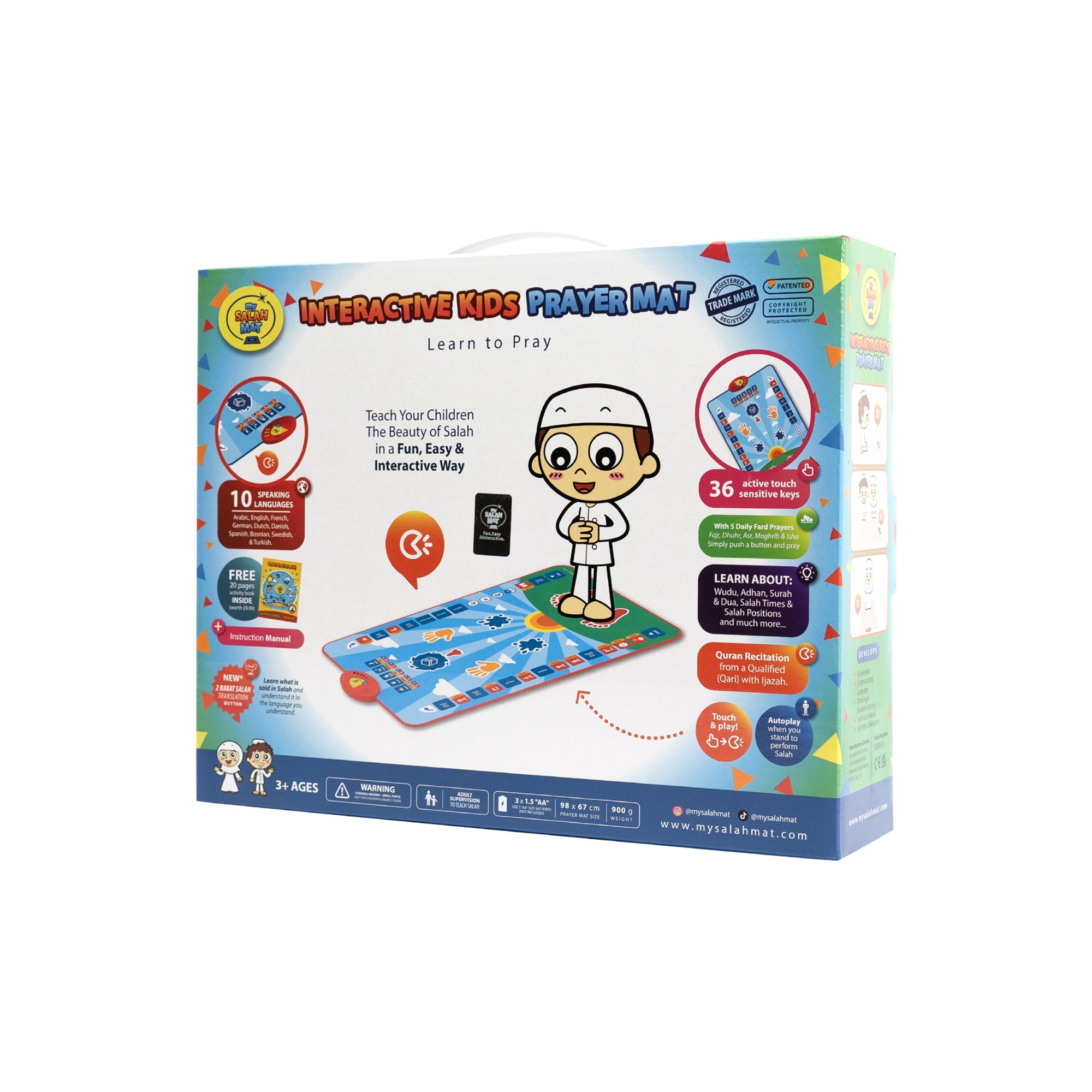 Smart Interactive Kids Prayer Mat | Now with Salah Translation | A beautiful Ramadan and Eid gift for loved ones