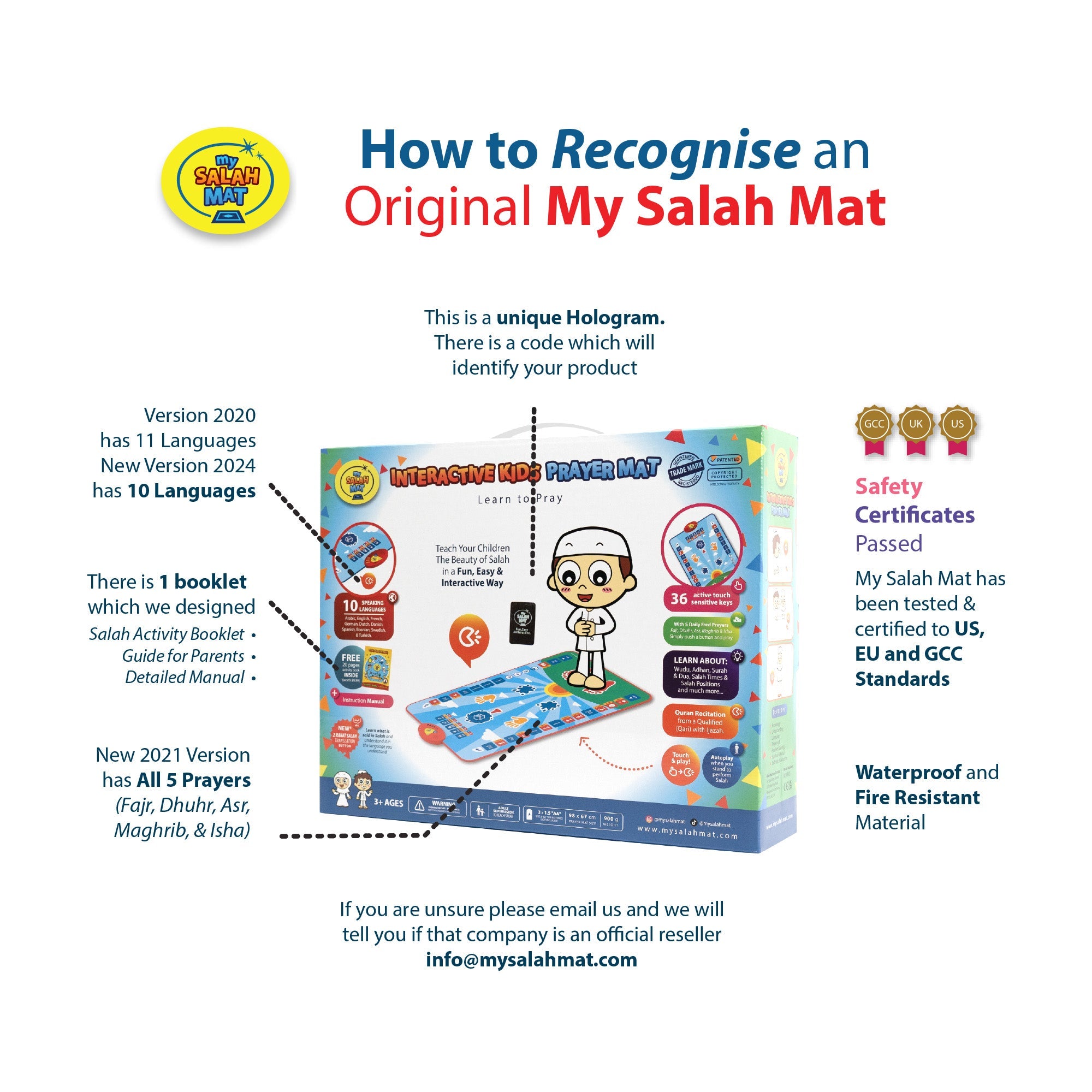 Smart Interactive Kids Prayer Mat | Now with Salah Translation | A beautiful Ramadan and Eid gift for loved ones