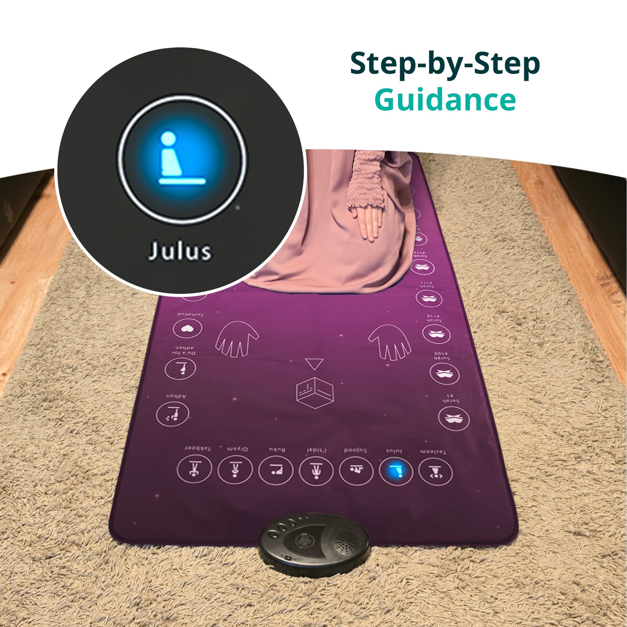 Smart Interactive Adult/Revert Prayer Mat | Rahma Version | 8years+ | Ramadan & Eid Gift
