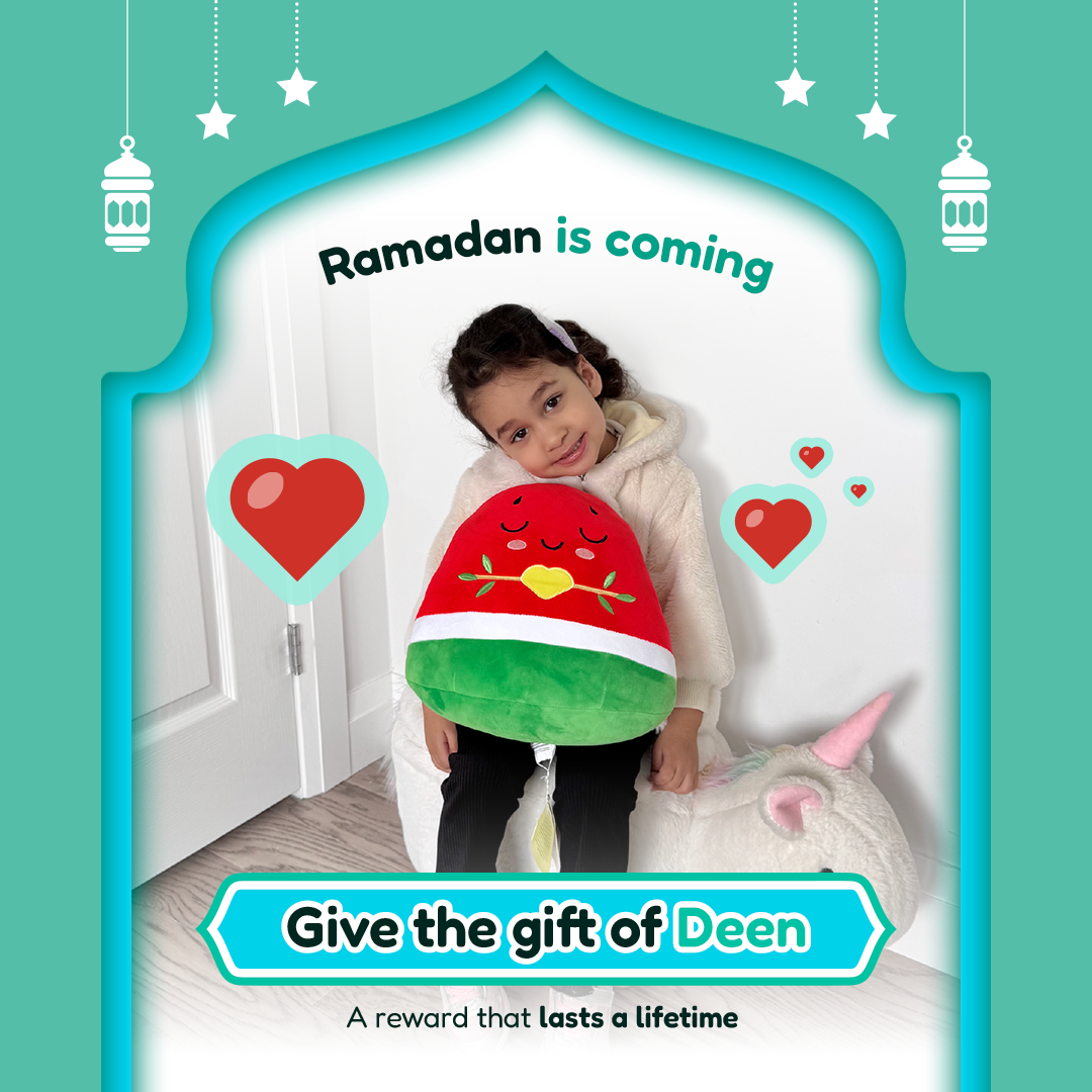 Porte‑clés Pastèque – Peluche fruit adorable 8 cm, poupée musulmane en peluche | Un magnifique cadeau de Ramadan et d’Aïd pour vos proches