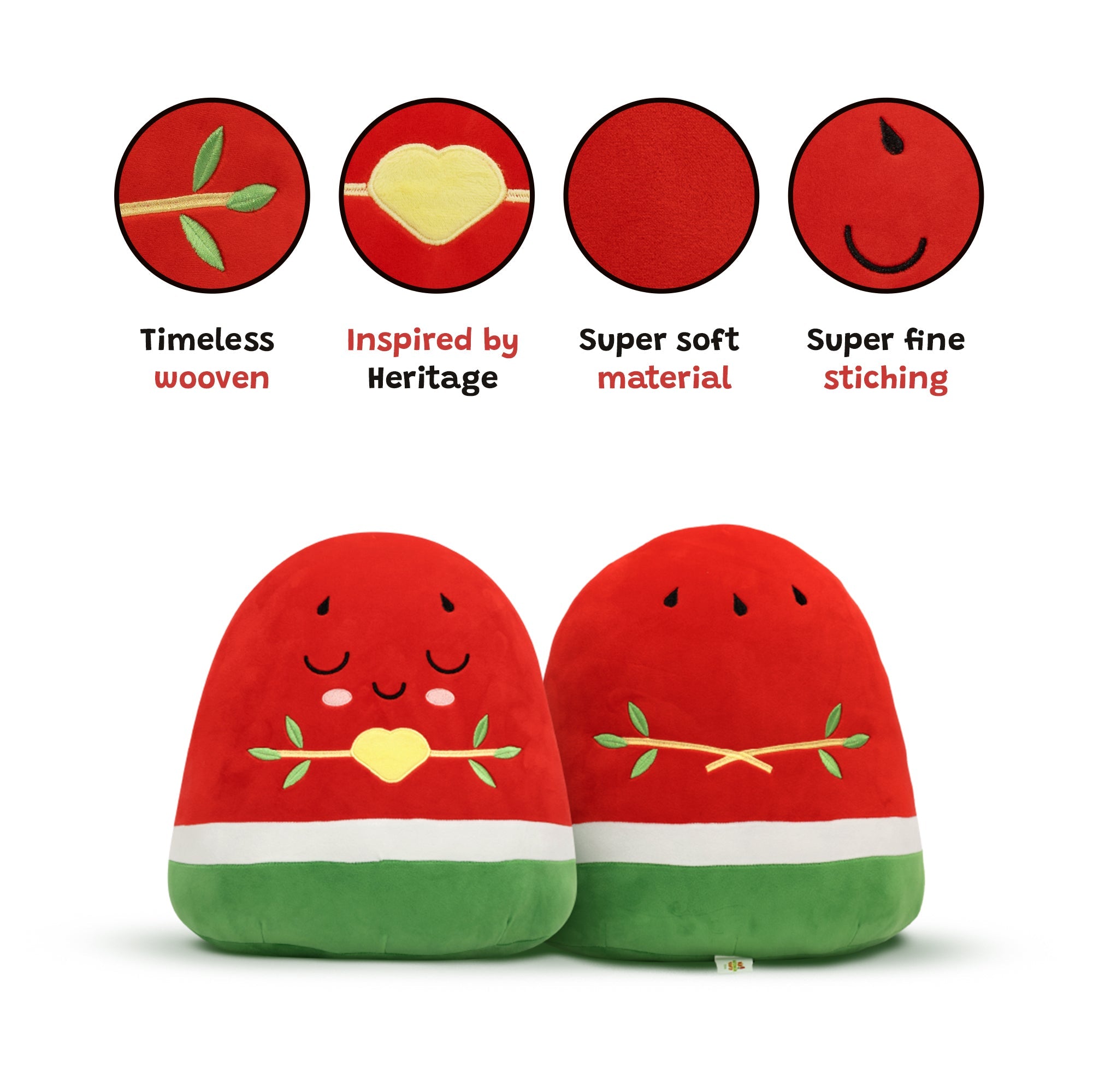 Watermelon Keyring - 8cm Soft Adorable Fruit Plush Muslim Doll | A beautiful Ramadan and Eid gift for loved ones