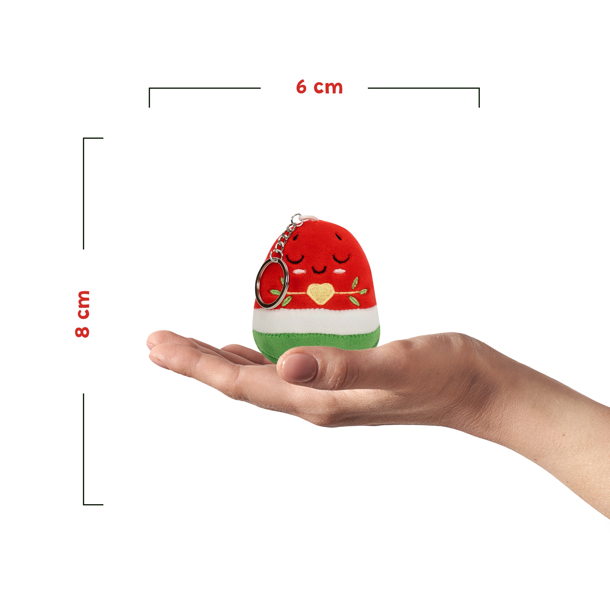 Watermelon Keyring - 8cm Soft Adorable Fruit Plush Muslim Doll | A beautiful Ramadan and Eid gift for loved ones
