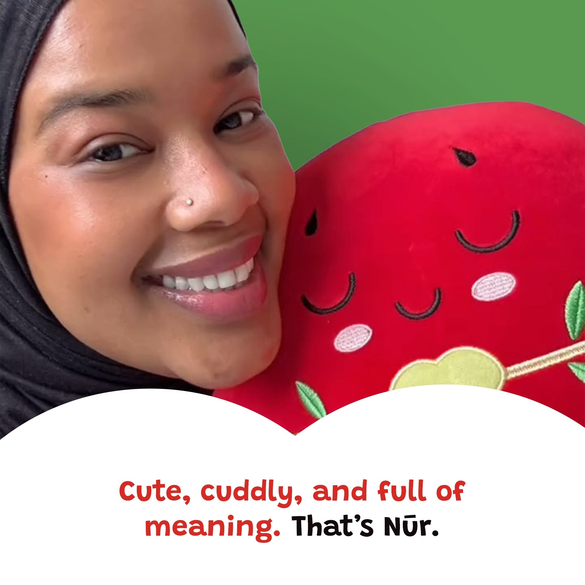 Watermelon Plushie - 20cm Soft Cuddly Pillow Adorable Fruit Plush Muslim Doll | Ramadan & Eid Gift