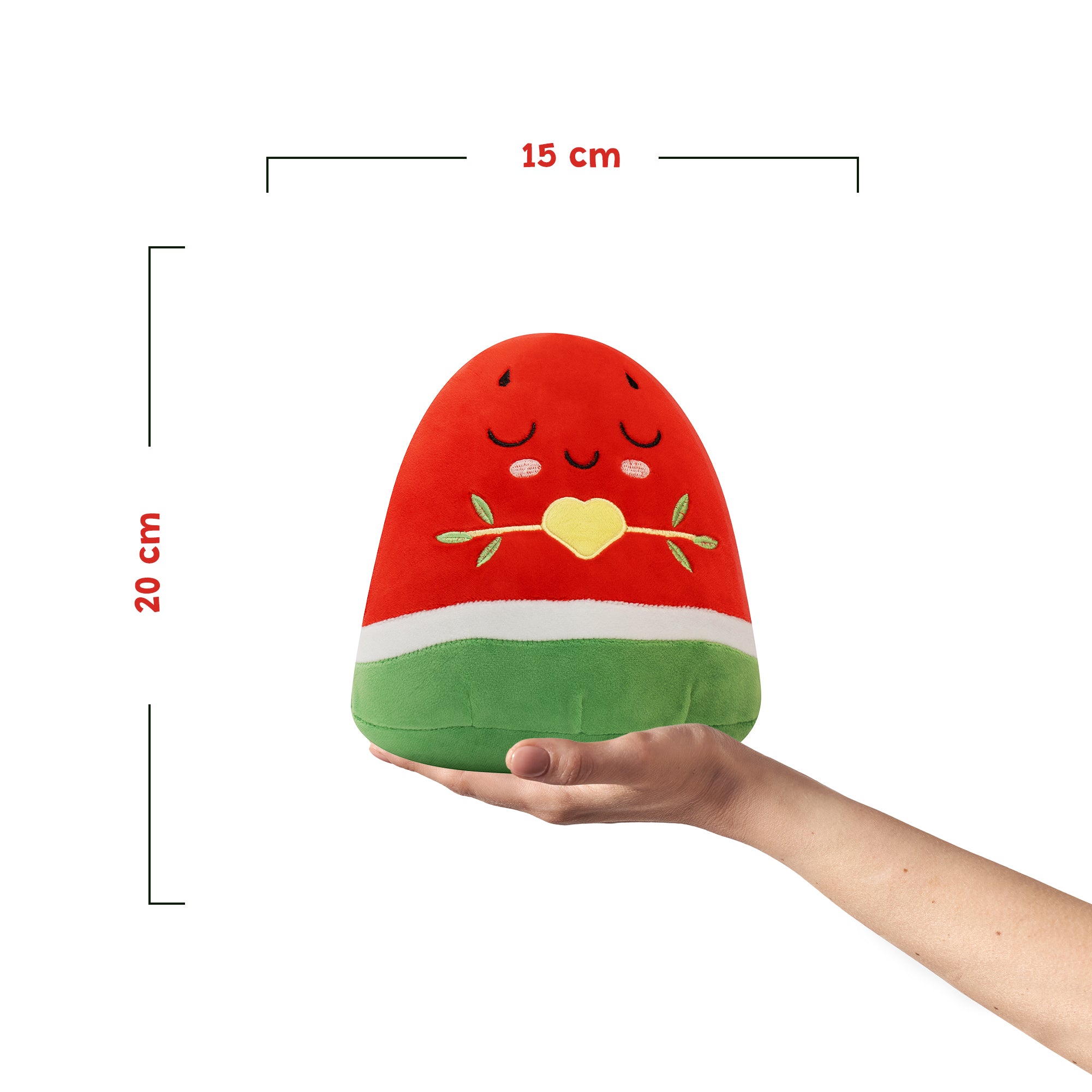 Watermelon Plushie - 20cm Soft Cuddly Pillow Adorable Fruit Plush Muslim Doll | A beautiful Ramadan and Eid gift for loved ones