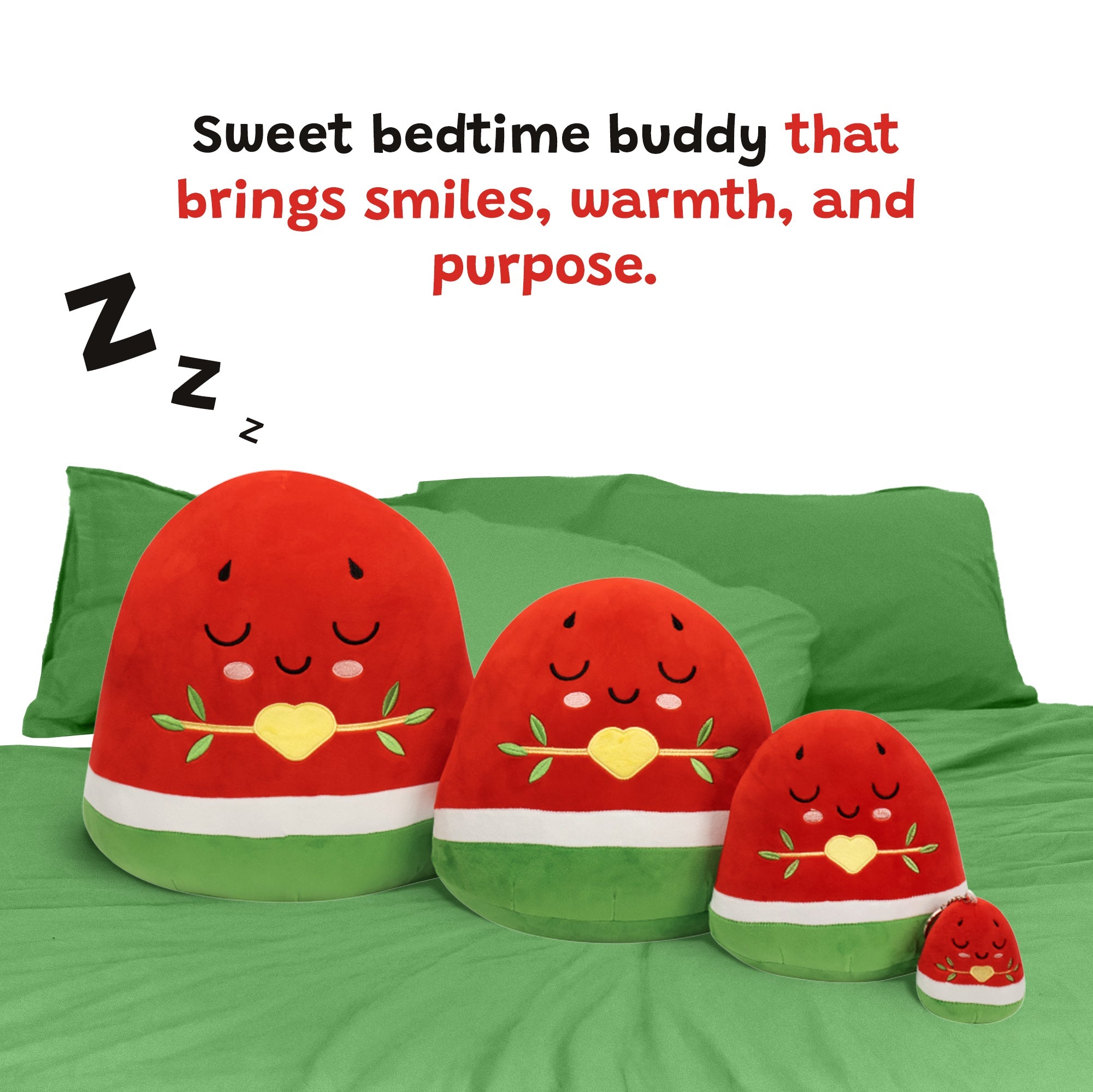 Watermelon Plushie - 20cm Soft Cuddly Pillow Adorable Fruit Plush Muslim Doll | A beautiful Ramadan and Eid gift for loved ones