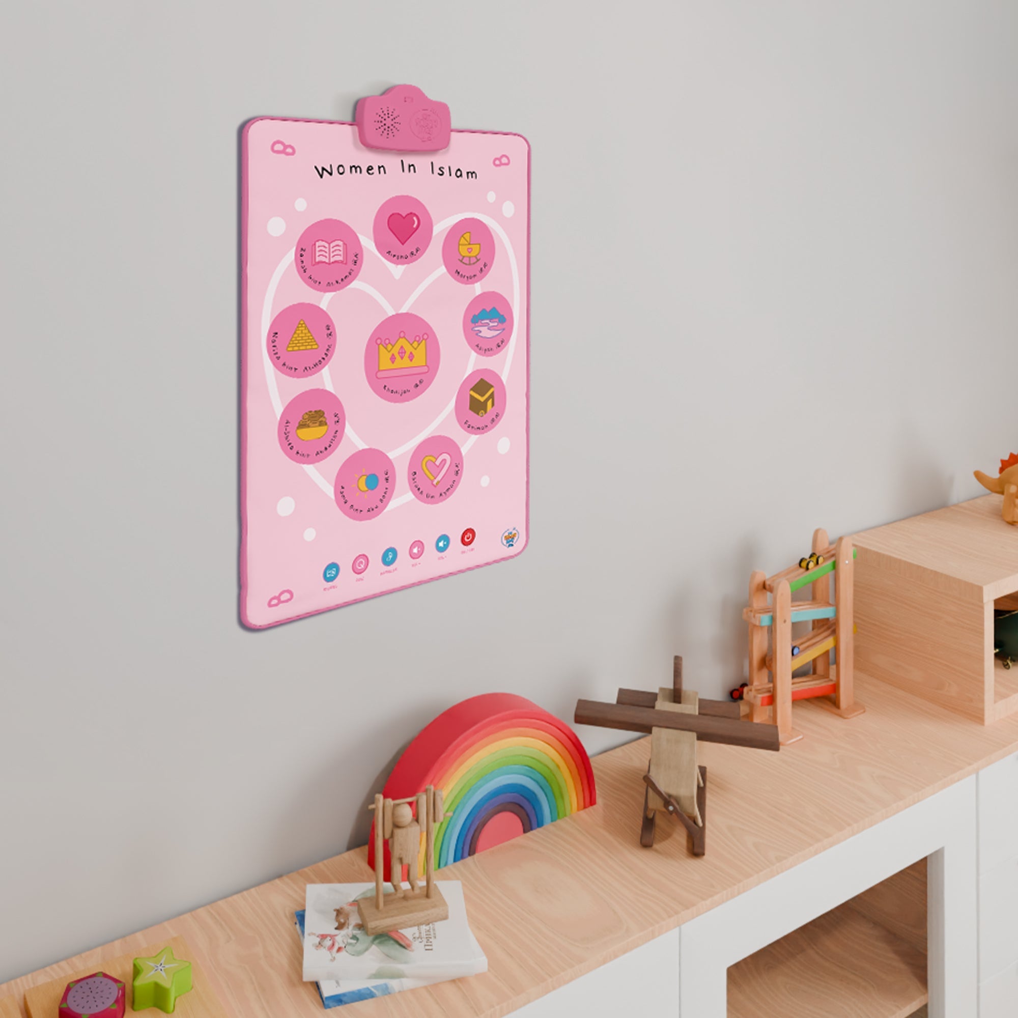 Fresque murale interactive & tapis audio « Les femmes en Islam » | Touchez, écoutez et découvrez leurs histoires inspirantes | Un magnifique cadeau de Ramadan et d’Aïd pour vos proches