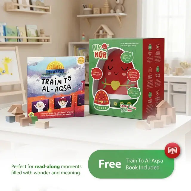 Interactive Nūr Watermelon Dua Pillow & Plushie | Islamic Toys for Kids