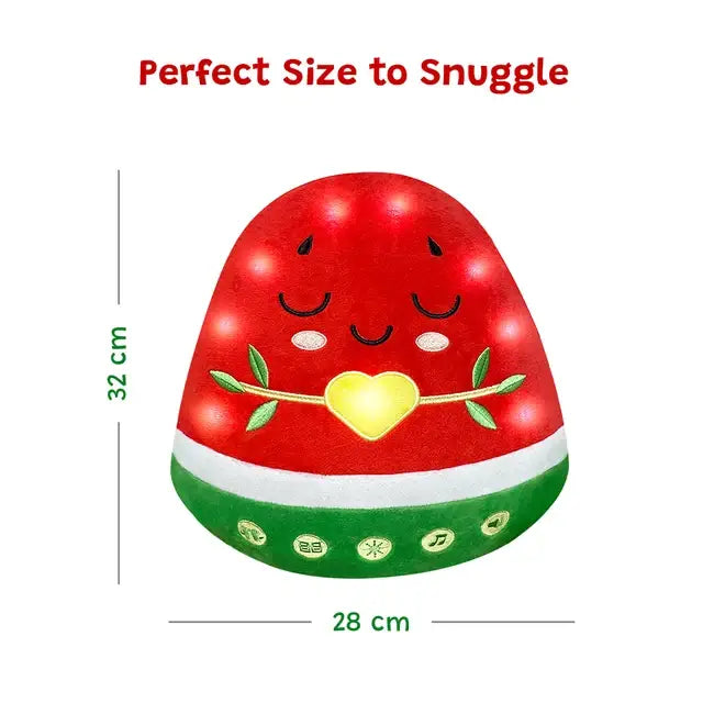 Interactive Nūr Watermelon Dua Pillow & Plushie | Islamic Toys for Kids