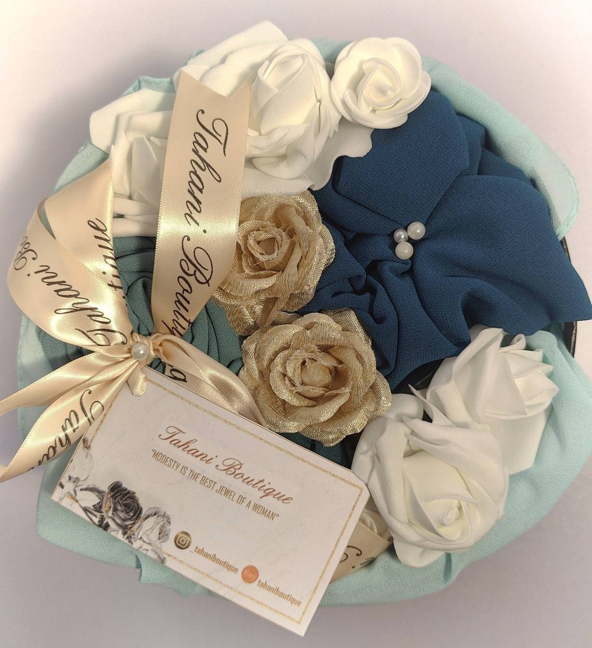 Fragrant Blossom Hijab Gift Bouquet – Scented Luxury Box