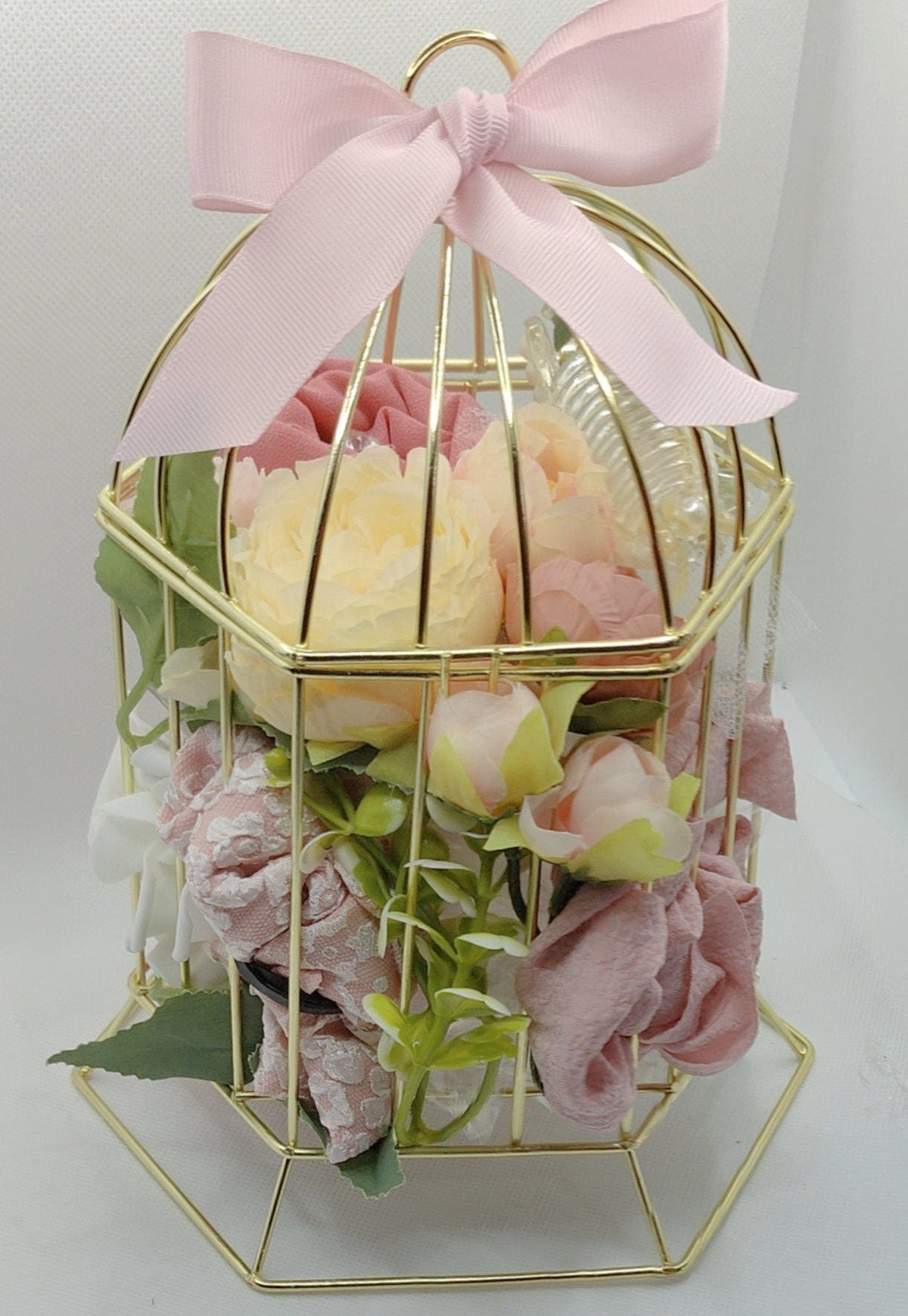 Gold Metal Birdcage Hijab Gift Bouquet – Personalised