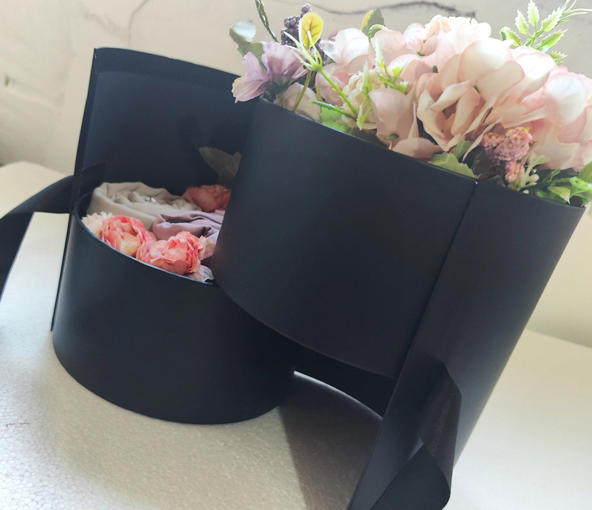 Tiered Hijab Gift Box – Blooming Elegance Two-Layer Set