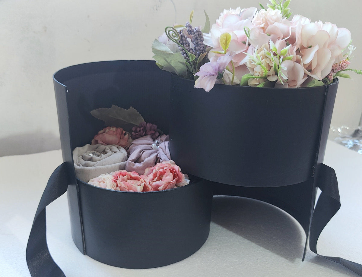 Tiered Hijab Gift Box – Blooming Elegance Two-Layer Set