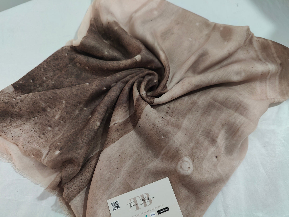 Printed Watercolour Modal Hijab – 180 × 100 cm