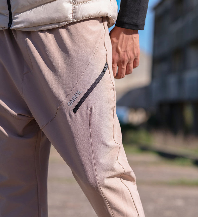 QL Teknik Sarouel Trousers in Taupe