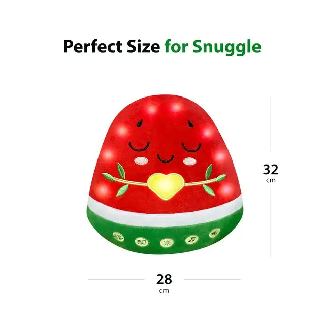 Interactive Nūr Watermelon Dua Pillow & Plushie | Islamic Toys for Kids